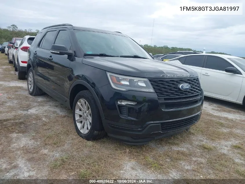 2018 Ford Explorer Sport VIN: 1FM5K8GT3JGA81997 Lot: 40525622