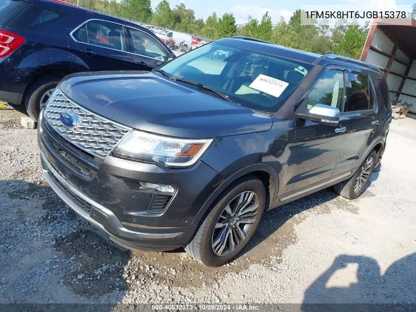 1FM5K8HT6JGB15378 2018 Ford Explorer Platinum