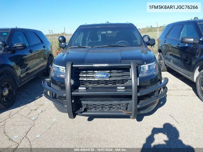 2018 Ford Explorer Police Interceptor VIN: 1FM5K8AR1JGC76266 Lot: 40534720