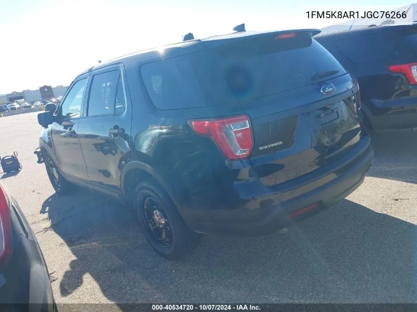 2018 Ford Explorer Police Interceptor VIN: 1FM5K8AR1JGC76266 Lot: 40534720