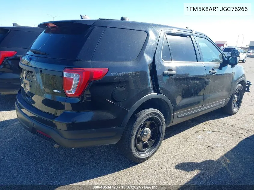 2018 Ford Explorer Police Interceptor VIN: 1FM5K8AR1JGC76266 Lot: 40534720