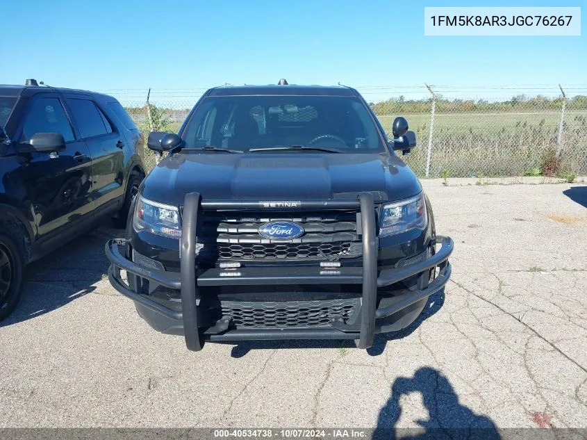 2018 Ford Explorer Police Interceptor VIN: 1FM5K8AR3JGC76267 Lot: 40534738