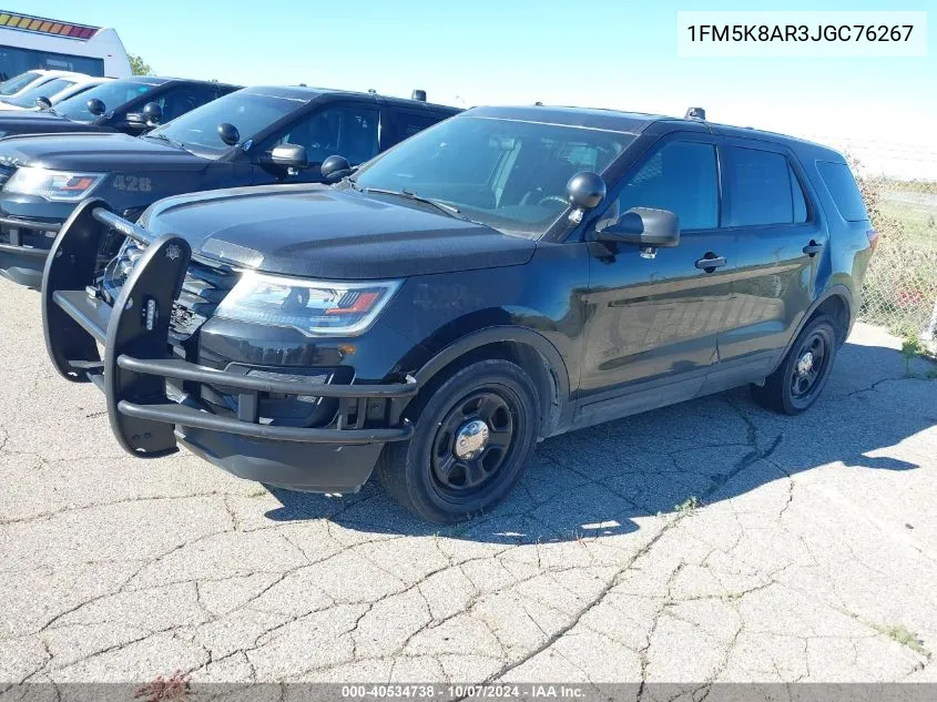 2018 Ford Explorer Police Interceptor VIN: 1FM5K8AR3JGC76267 Lot: 40534738