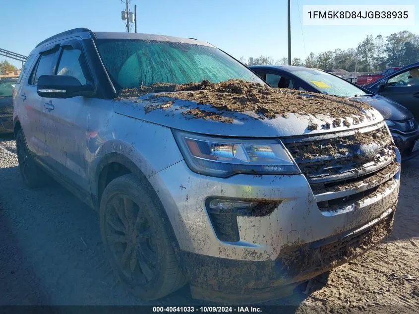 2018 Ford Explorer Xlt VIN: 1FM5K8D84JGB38935 Lot: 40541033