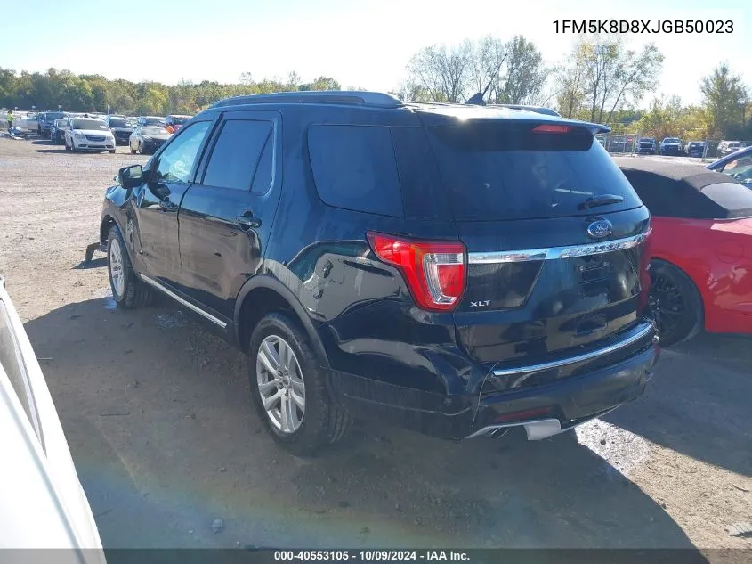 2018 Ford Explorer Xlt VIN: 1FM5K8D8XJGB50023 Lot: 40553105