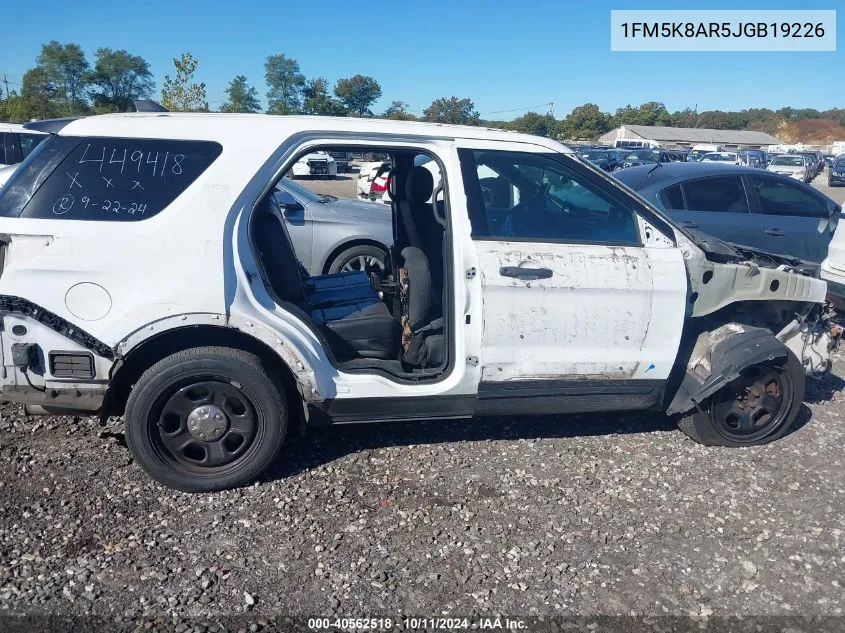 2018 Ford Explorer Police Interceptor VIN: 1FM5K8AR5JGB19226 Lot: 40562518