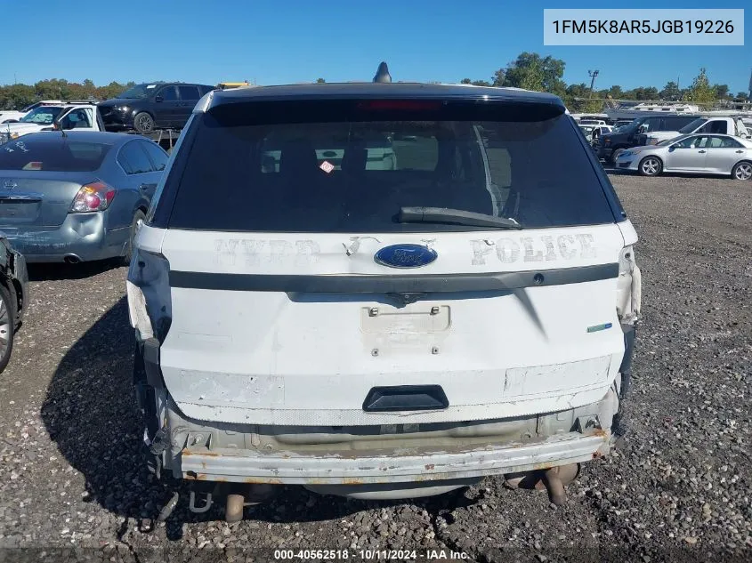 2018 Ford Explorer Police Interceptor VIN: 1FM5K8AR5JGB19226 Lot: 40562518