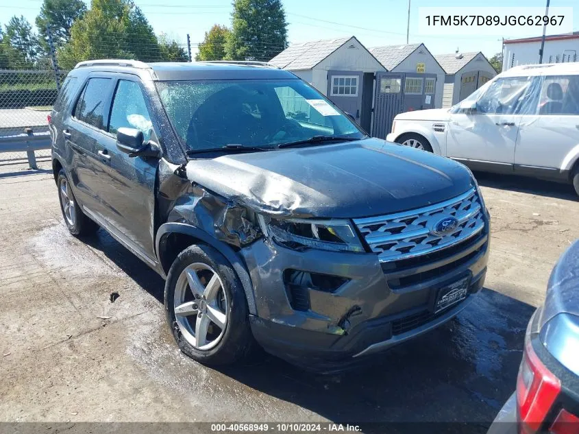 2018 Ford Explorer Xlt VIN: 1FM5K7D89JGC62967 Lot: 40568949