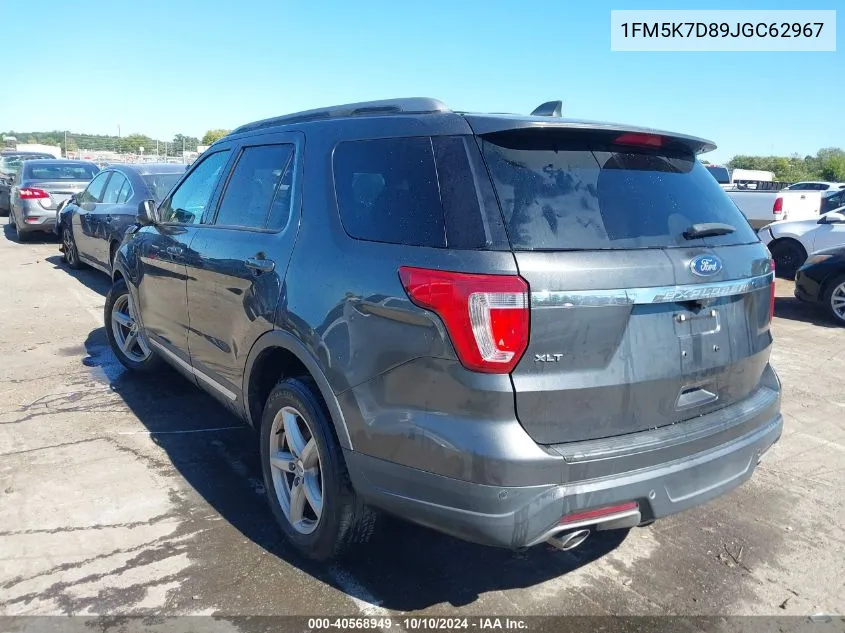 2018 Ford Explorer Xlt VIN: 1FM5K7D89JGC62967 Lot: 40568949