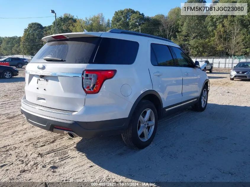 2018 Ford Explorer Xlt VIN: 1FM5K7D81JGC23080 Lot: 40572621