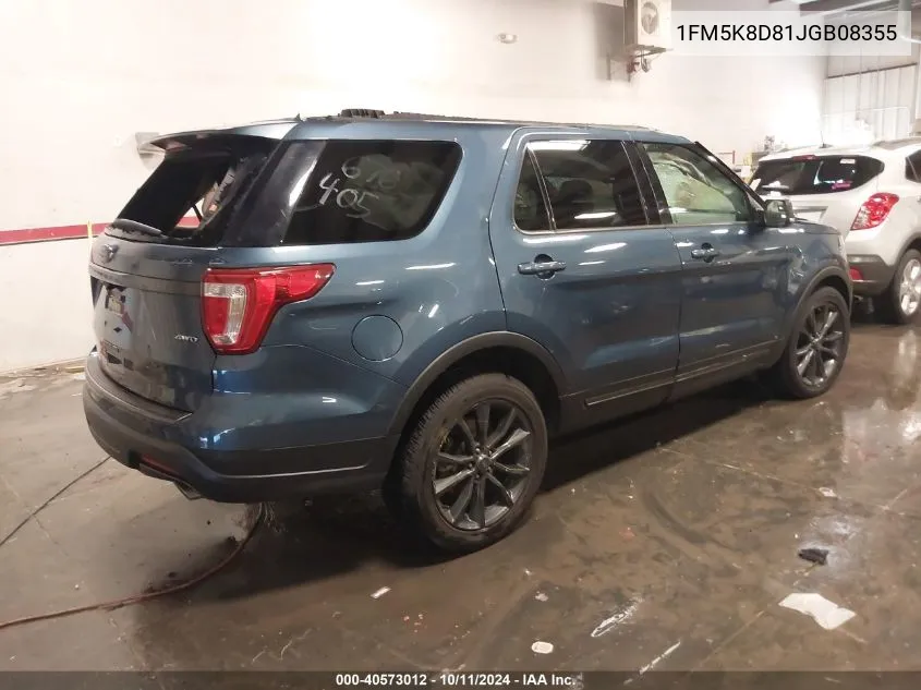 1FM5K8D81JGB08355 2018 Ford Explorer Xlt