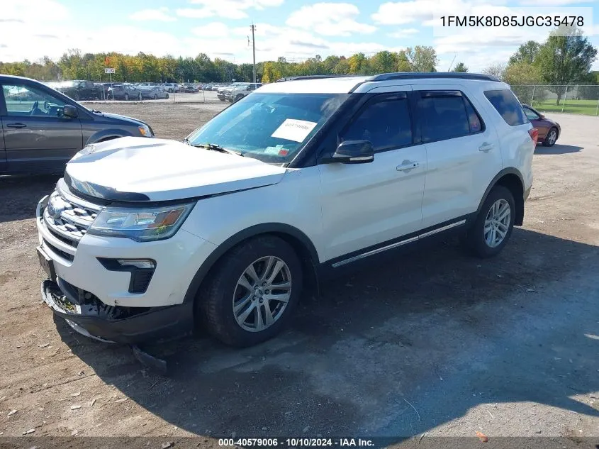 1FM5K8D85JGC35478 2018 Ford Explorer Xlt