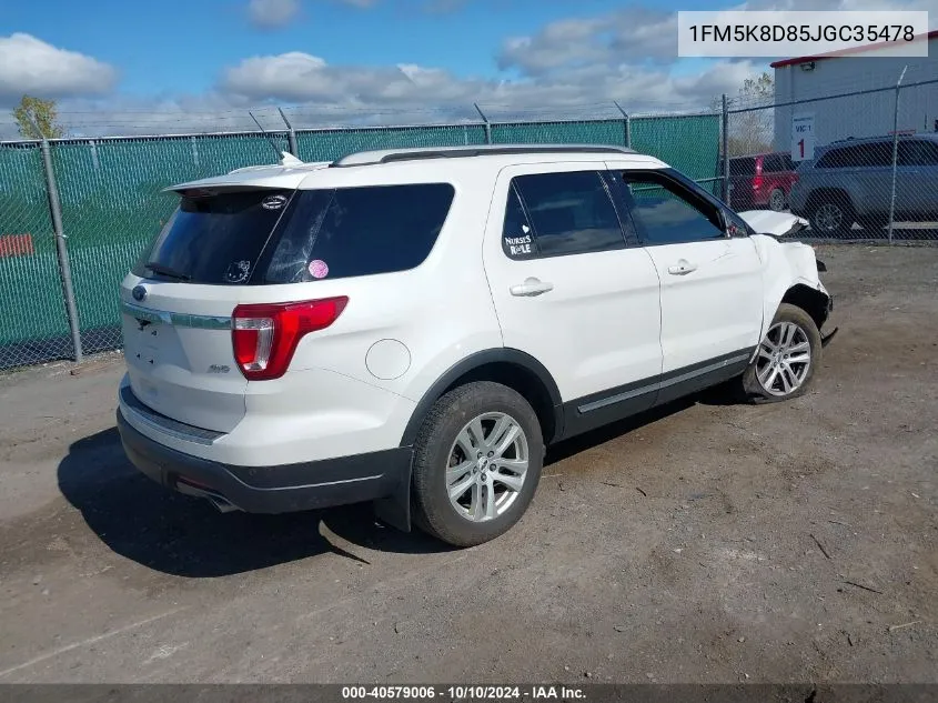 1FM5K8D85JGC35478 2018 Ford Explorer Xlt