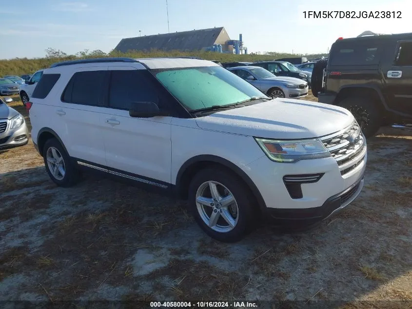 2018 Ford Explorer Xlt VIN: 1FM5K7D82JGA23812 Lot: 40580004