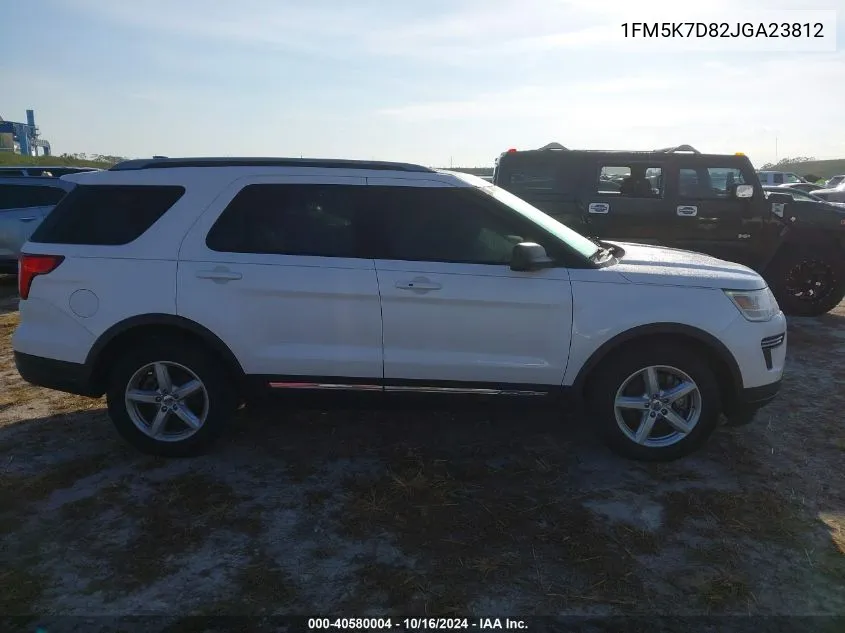 2018 Ford Explorer Xlt VIN: 1FM5K7D82JGA23812 Lot: 40580004