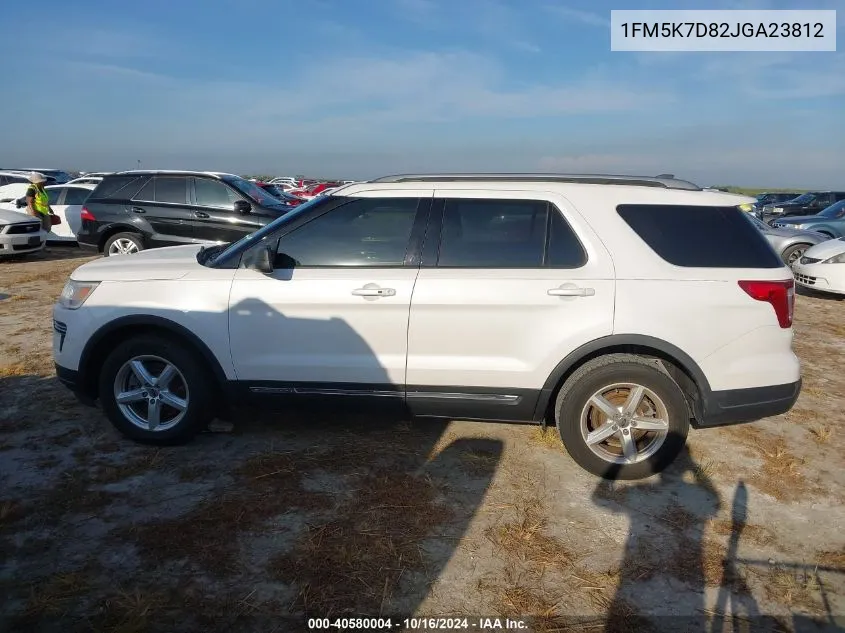 2018 Ford Explorer Xlt VIN: 1FM5K7D82JGA23812 Lot: 40580004