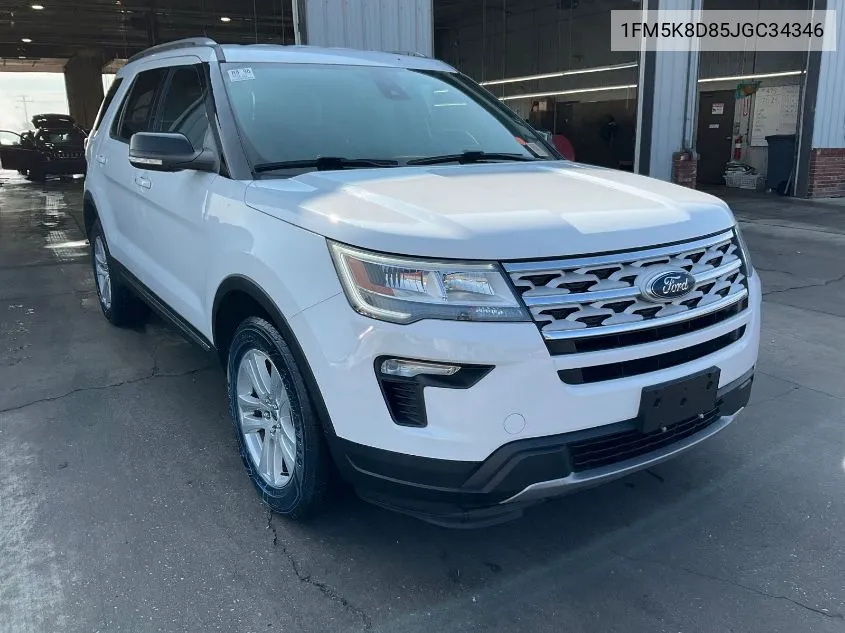 2018 Ford Explorer Xlt VIN: 1FM5K8D85JGC34346 Lot: 40599734