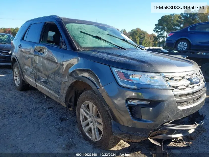 2018 Ford Explorer Xlt VIN: 1FM5K8D8XJGB50734 Lot: 40623368