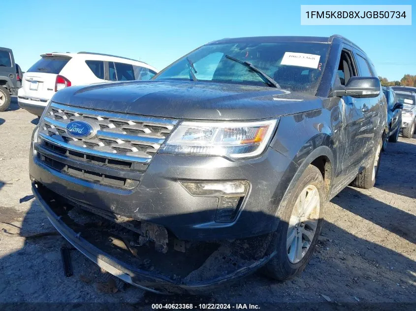 2018 Ford Explorer Xlt VIN: 1FM5K8D8XJGB50734 Lot: 40623368