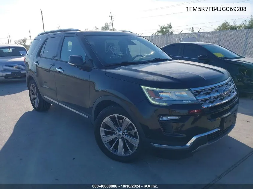 2018 Ford Explorer Limited VIN: 1FM5K7F84JGC69208 Lot: 40638886