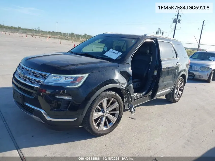 2018 Ford Explorer Limited VIN: 1FM5K7F84JGC69208 Lot: 40638886