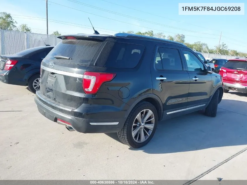 2018 Ford Explorer Limited VIN: 1FM5K7F84JGC69208 Lot: 40638886