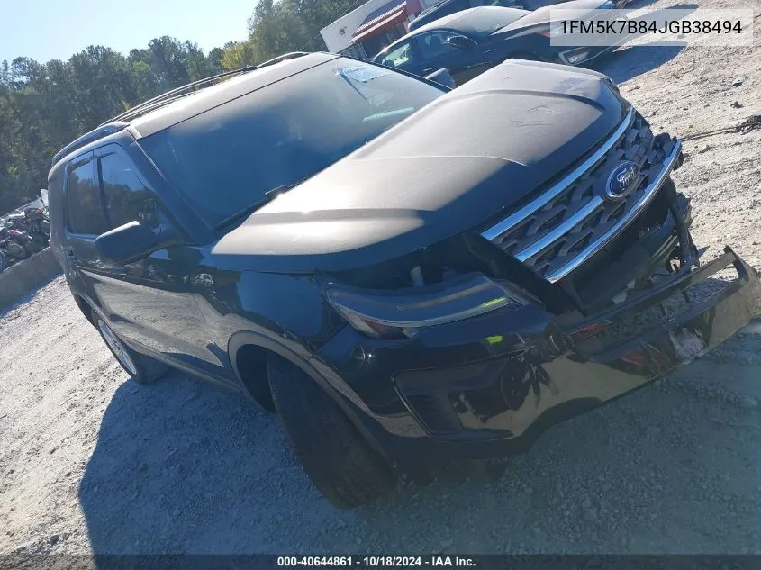 2018 Ford Explorer VIN: 1FM5K7B84JGB38494 Lot: 40644861