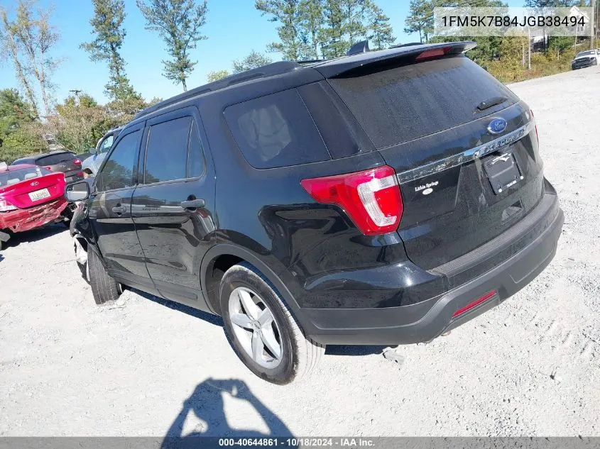 2018 Ford Explorer VIN: 1FM5K7B84JGB38494 Lot: 40644861