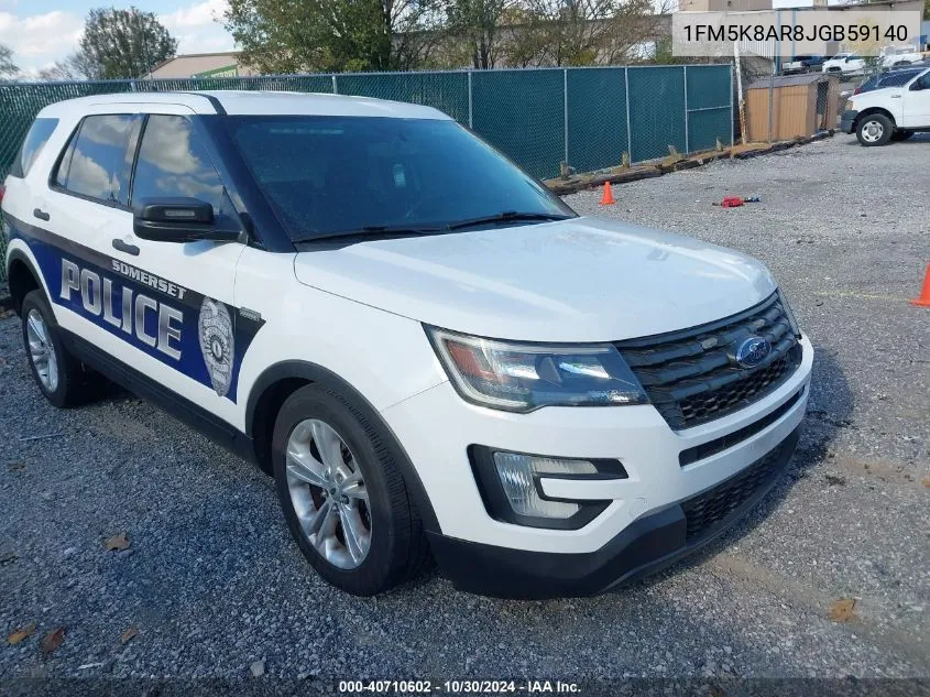 2018 Ford Police Interceptor Utility VIN: 1FM5K8AR8JGB59140 Lot: 40710602