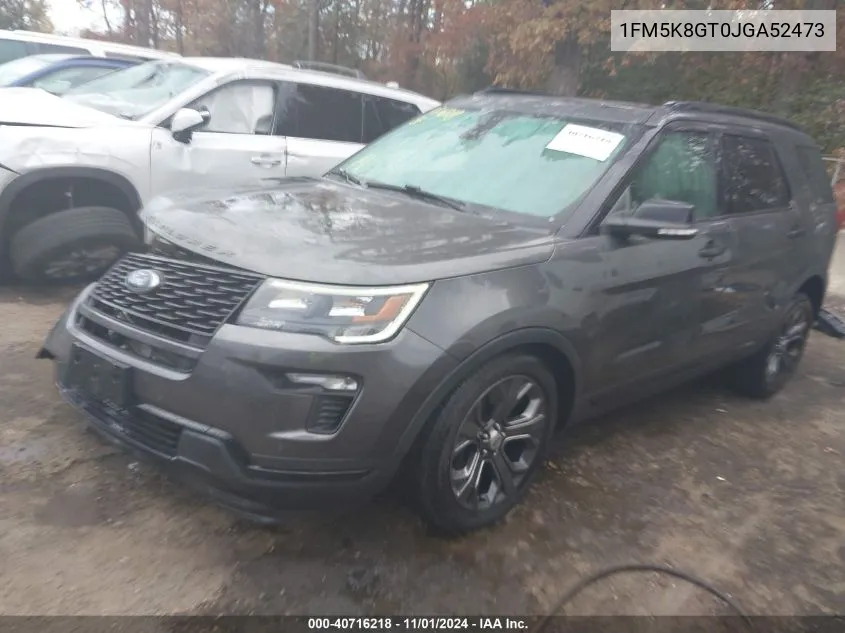 2018 Ford Explorer Sport VIN: 1FM5K8GT0JGA52473 Lot: 40716218