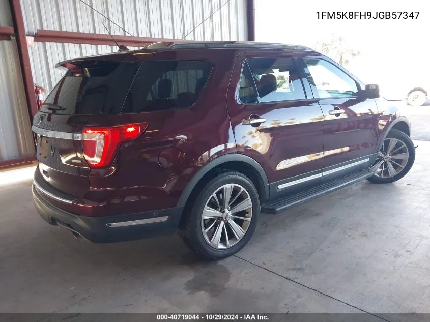 2018 Ford Explorer Limited VIN: 1FM5K8FH9JGB57347 Lot: 40719044