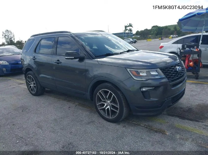 2018 Ford Explorer Sport VIN: 1FM5K8GT4JGC23094 Lot: 40727183