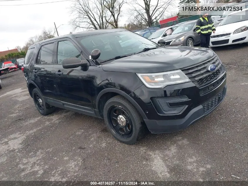 2018 Ford Police Interceptor Utility VIN: 1FM5K8ARXJGA72534 Lot: 40736257