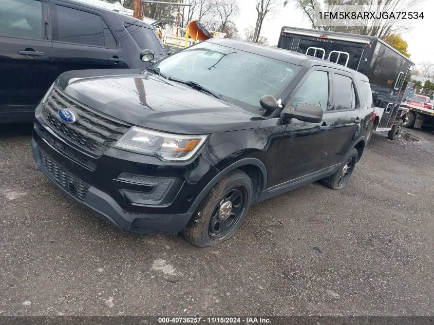 2018 Ford Police Interceptor Utility VIN: 1FM5K8ARXJGA72534 Lot: 40736257