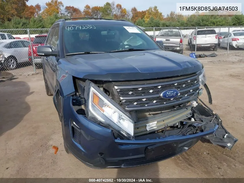 2018 Ford Explorer Xlt VIN: 1FM5K8D85JGA74503 Lot: 40742552