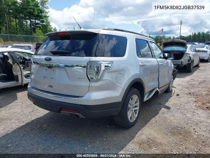 2018 Ford Explorer Xlt VIN: 1FM5K8D82JGB37539 Lot: 40751318