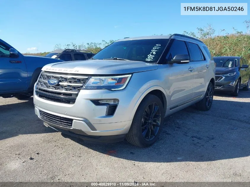 2018 Ford Explorer Xlt VIN: 1FM5K8D81JGA50246 Lot: 40829910