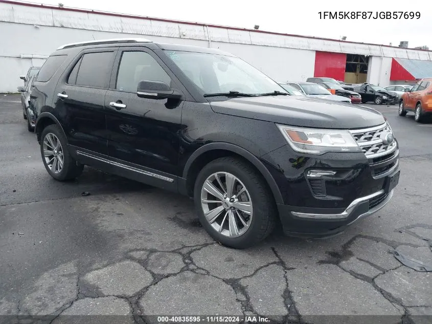 2018 Ford Explorer Limited VIN: 1FM5K8F87JGB57699 Lot: 40835595