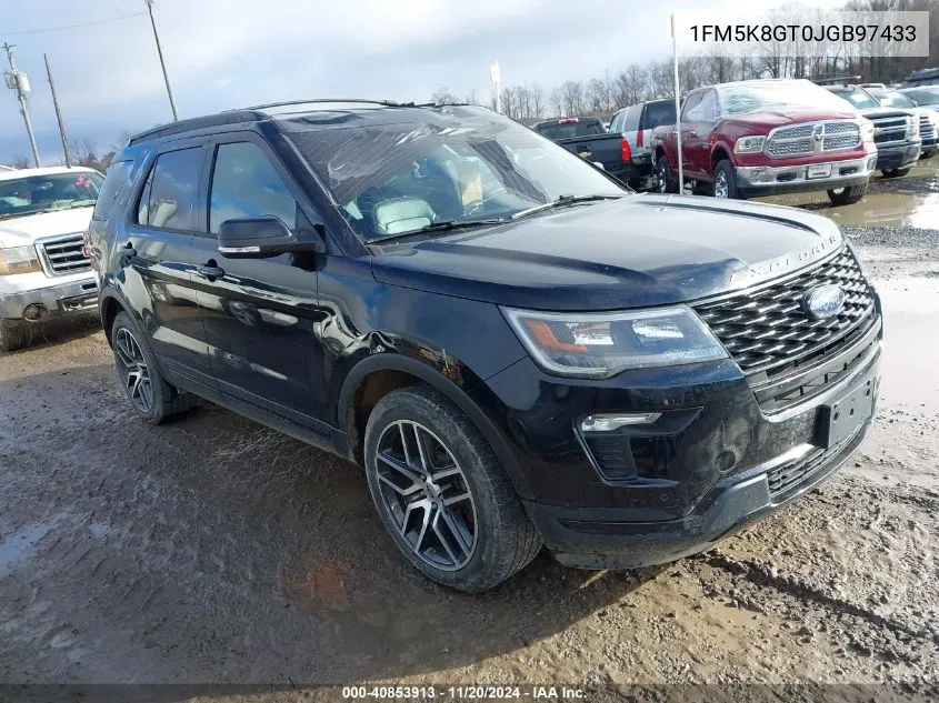 2018 Ford Explorer Sport VIN: 1FM5K8GT0JGB97433 Lot: 40853913