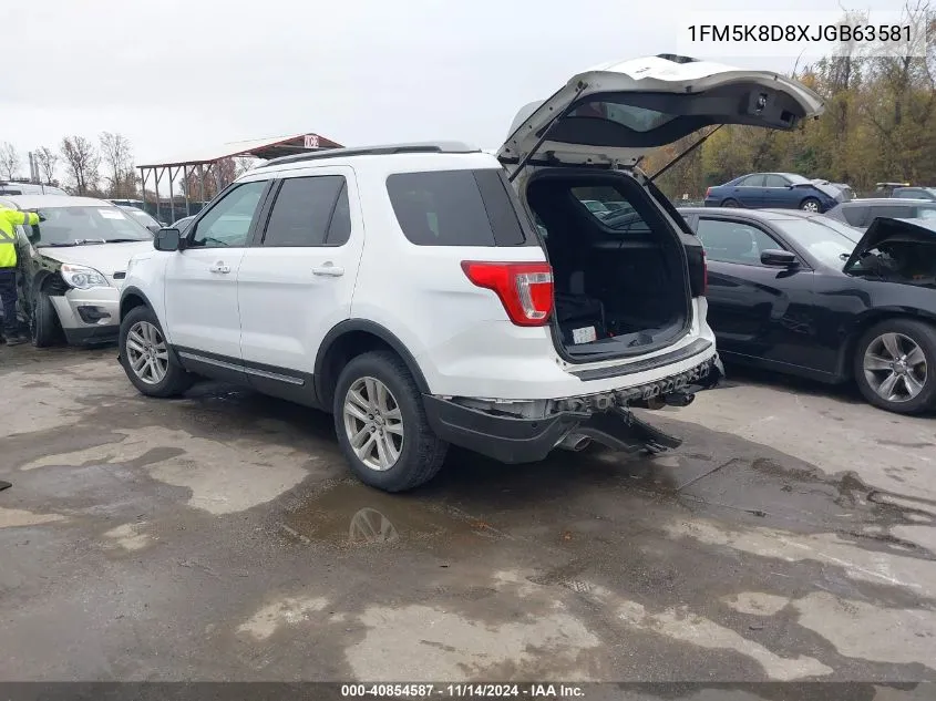 2018 Ford Explorer Xlt VIN: 1FM5K8D8XJGB63581 Lot: 40854587