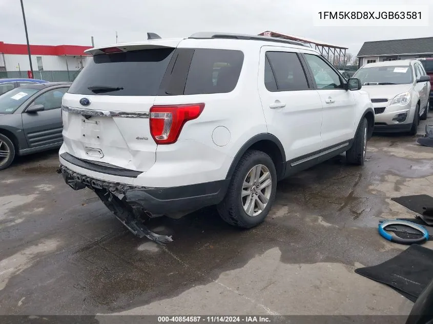 2018 Ford Explorer Xlt VIN: 1FM5K8D8XJGB63581 Lot: 40854587