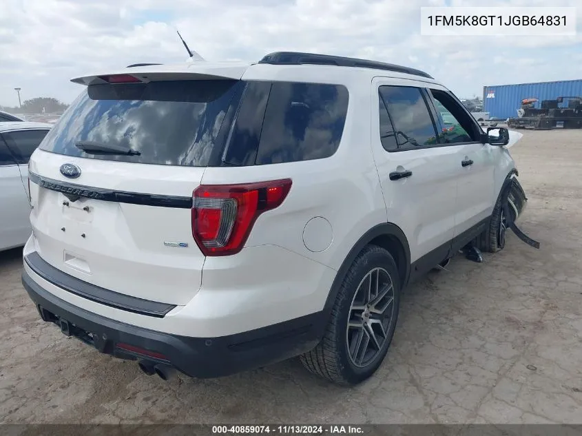 1FM5K8GT1JGB64831 2018 Ford Explorer Sport