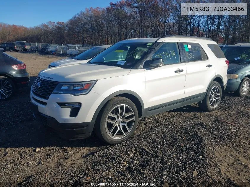 2018 Ford Explorer Sport VIN: 1FM5K8GT7JGA33466 Lot: 40877455