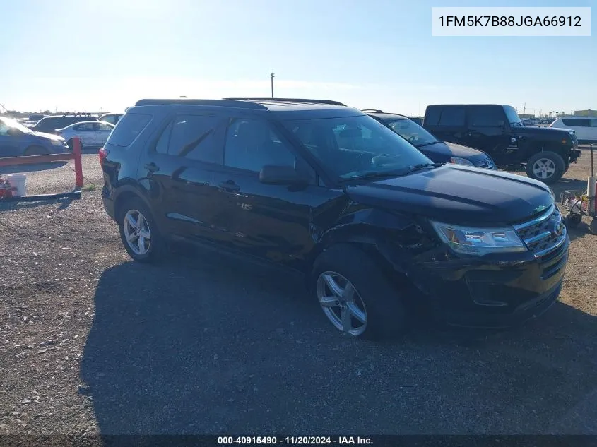 2018 Ford Explorer VIN: 1FM5K7B88JGA66912 Lot: 40915490