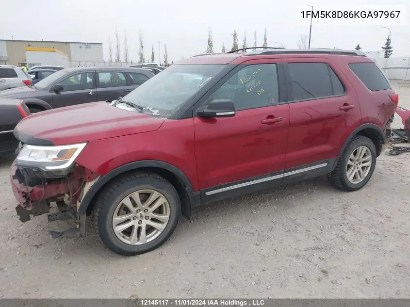 2019 Ford Explorer Xlt VIN: 1FM5K8D86KGA97967 Lot: 12145117