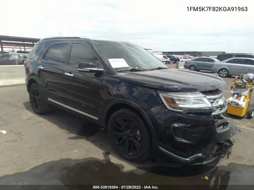 2019 Ford Explorer Limited VIN: 1FM5K7F82KGA91963 Lot: 33819384