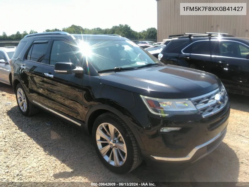 1FM5K7F8XKGB41427 2019 Ford Explorer Limited