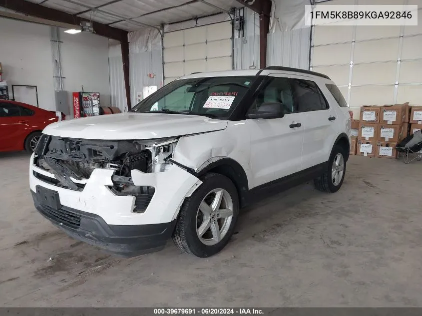 1FM5K8B89KGA92846 2019 Ford Explorer