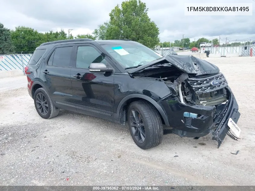 2019 Ford Explorer Xlt VIN: 1FM5K8D8XKGA81495 Lot: 39795362