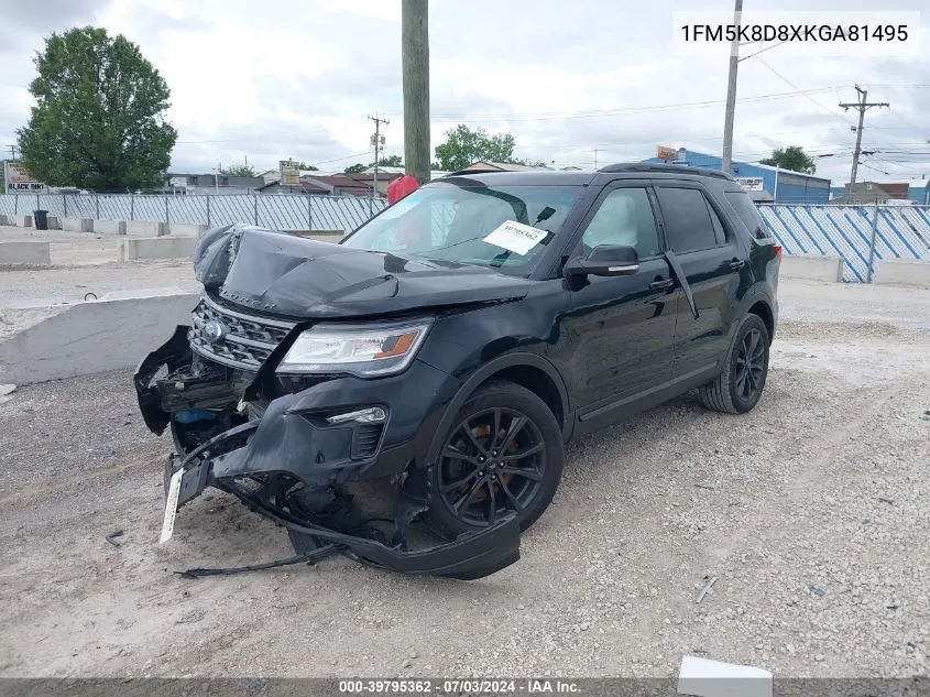 1FM5K8D8XKGA81495 2019 Ford Explorer Xlt